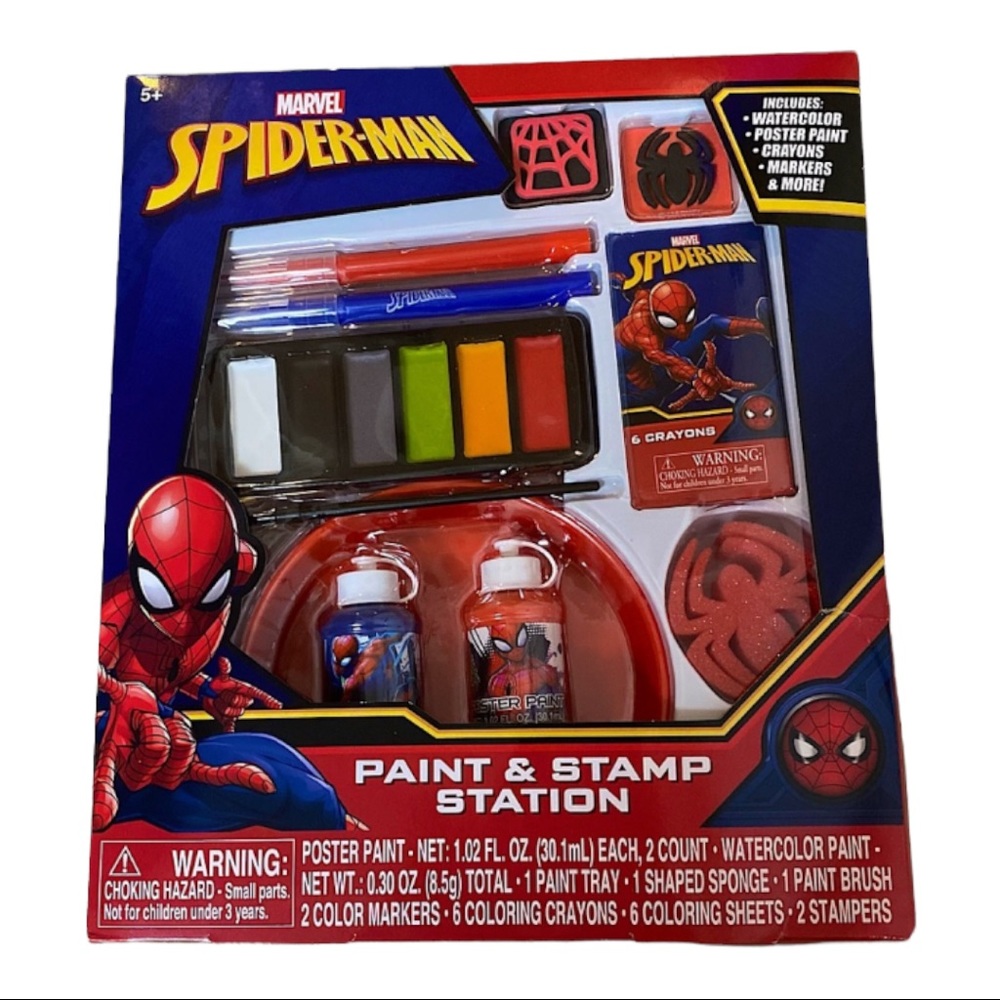 NIB Marvel Spider-Man Paint & Stamp Station